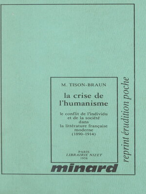 cover image of La crise de l'humanisme